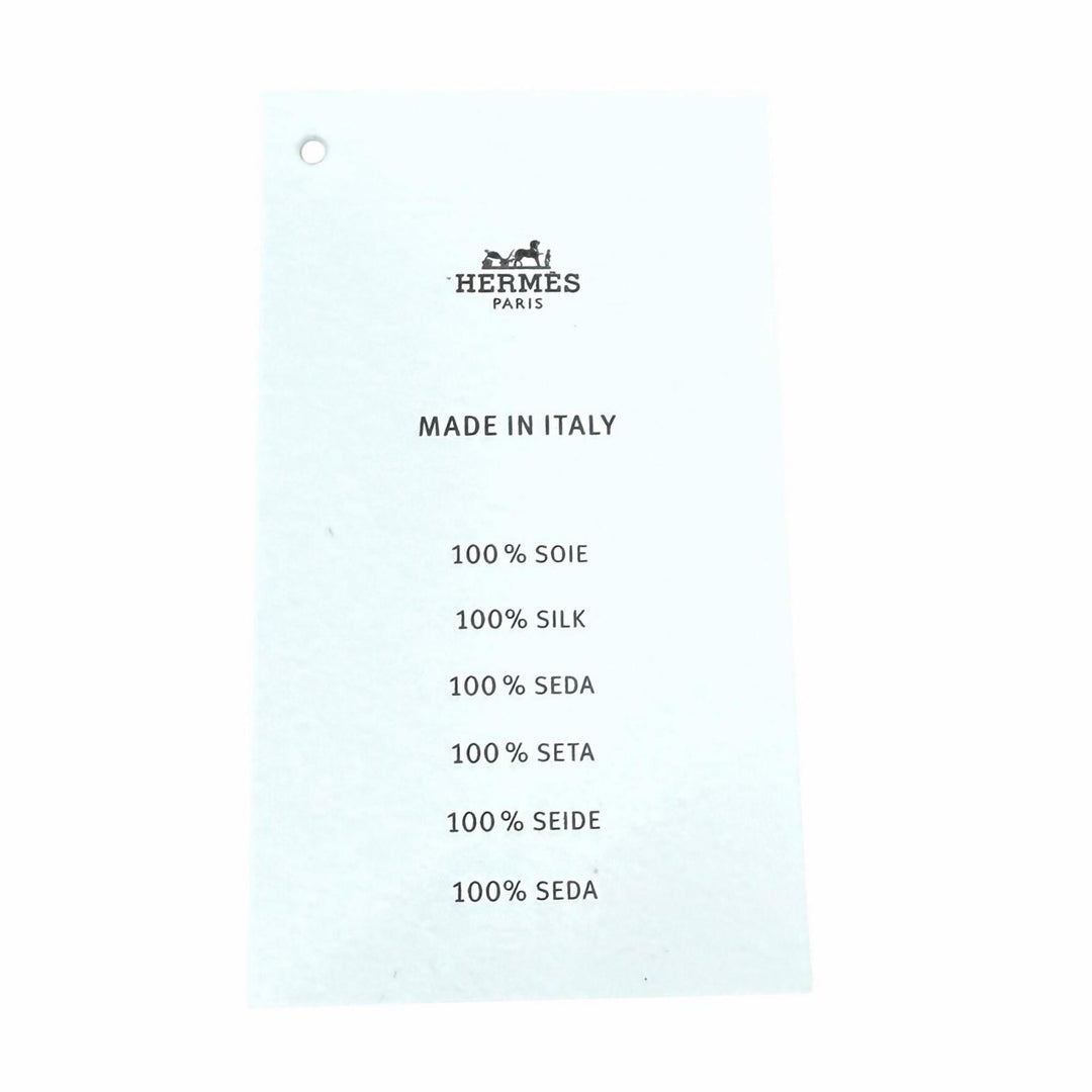 Pristine HERMES Valletta Grenelle Exlibris beige silk Women