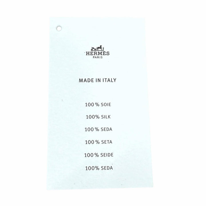 Pristine HERMES Valletta Grenelle Exlibris beige silk Women