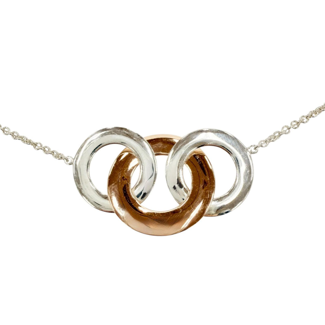 Great TIFFANY&Co. Necklace 1837 Interlocking Multi Circle Long Necklace SV925