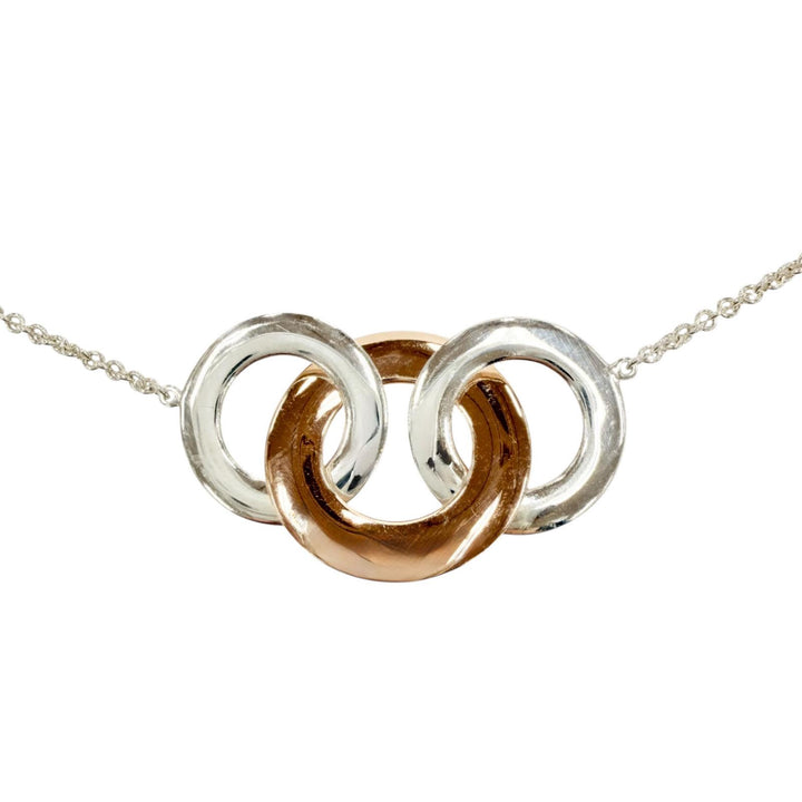 Great TIFFANY&Co. Necklace 1837 Interlocking Multi Circle Long Necklace SV925