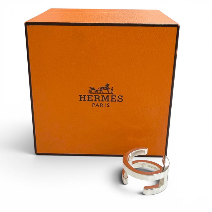 Excellent HERMES Ring ring H Symbol Ring, Finger Ring, Accessory Silver AG925 48