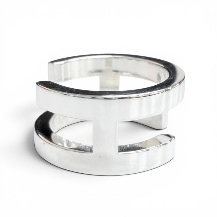 Excellent HERMES Ring ring H Symbol Ring, Finger Ring, Accessory Silver AG925 48