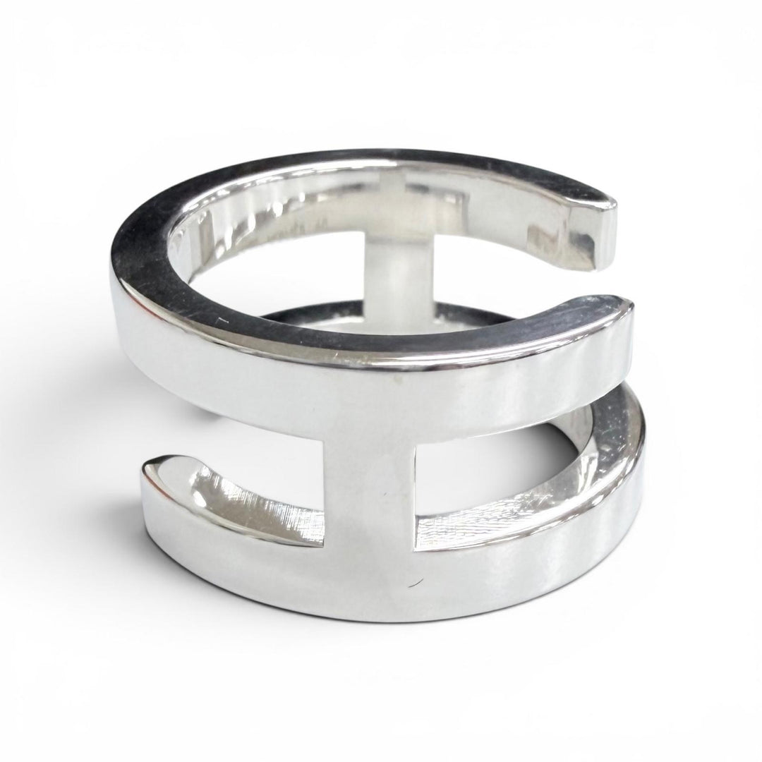 Excellent HERMES Ring ring H Symbol Ring, Finger Ring, Accessory Silver AG925 48