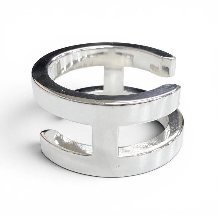 Excellent HERMES Ring ring H Symbol Ring, Finger Ring, Accessory Silver AG925 48