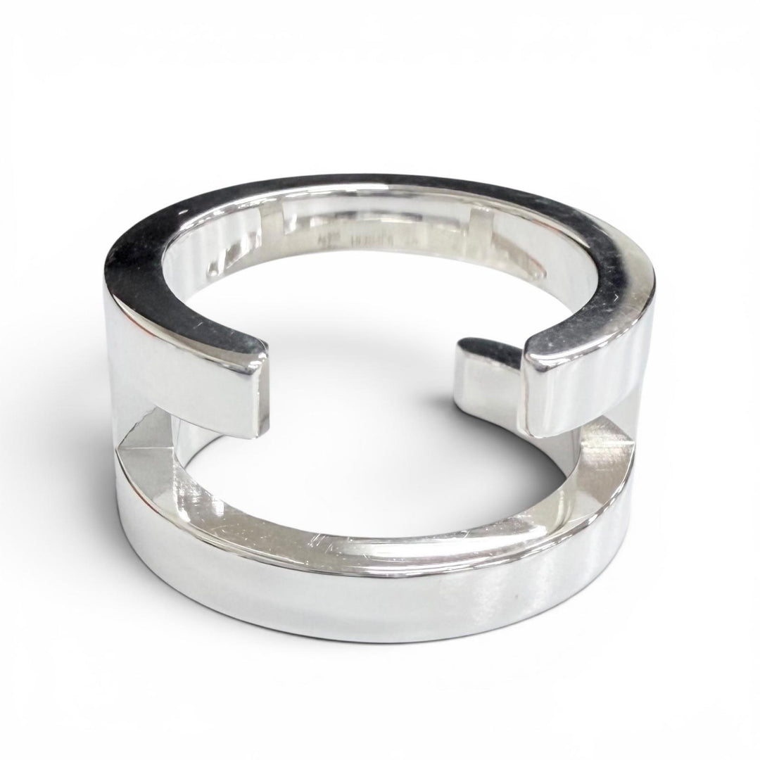 Excellent HERMES Ring ring H Symbol Ring, Finger Ring, Accessory Silver AG925 48