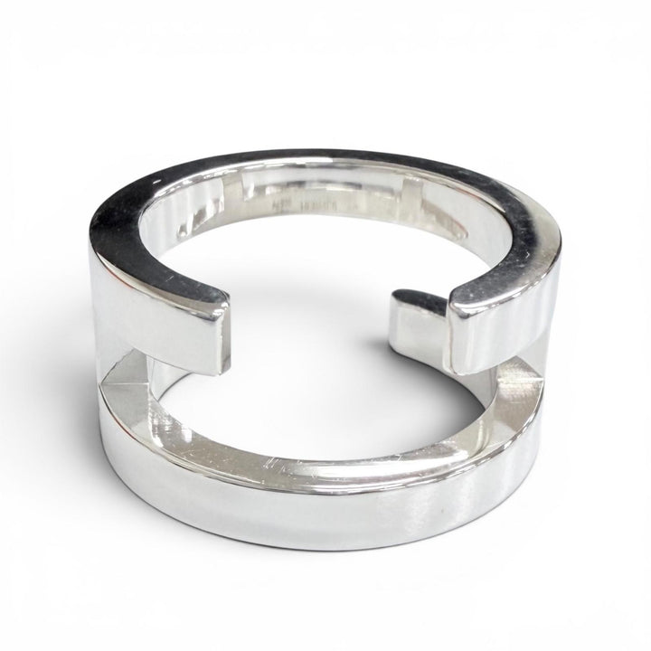 Excellent HERMES Ring ring H Symbol Ring, Finger Ring, Accessory Silver AG925 48