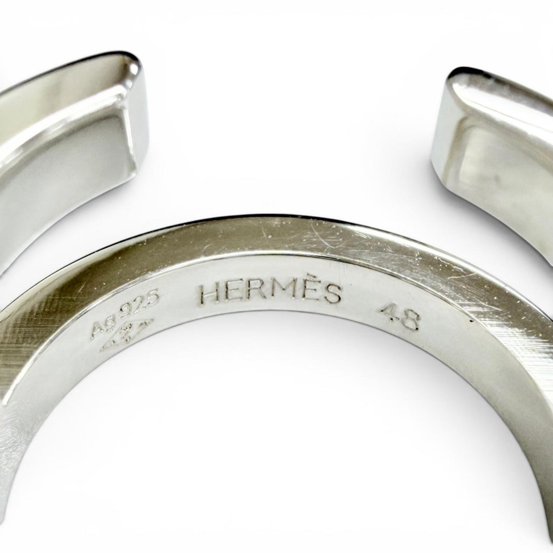 Excellent HERMES Ring ring H Symbol Ring, Finger Ring, Accessory Silver AG925 48