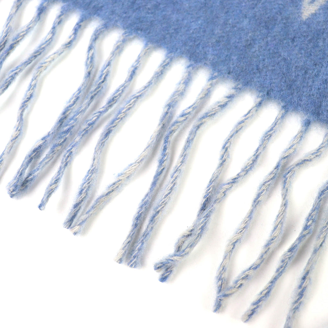 Great LOUIS VUITTON Scarf Escalp Reykjavik Monogram fringe shawl cashmere M75704