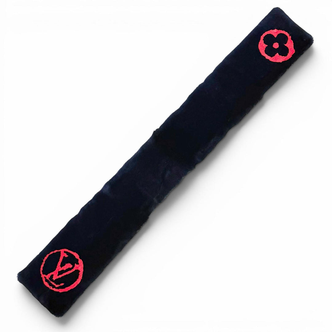 Great LOUIS VUITTON Scarf Echarpe Shirring Darling Navy Beaver Women M73024