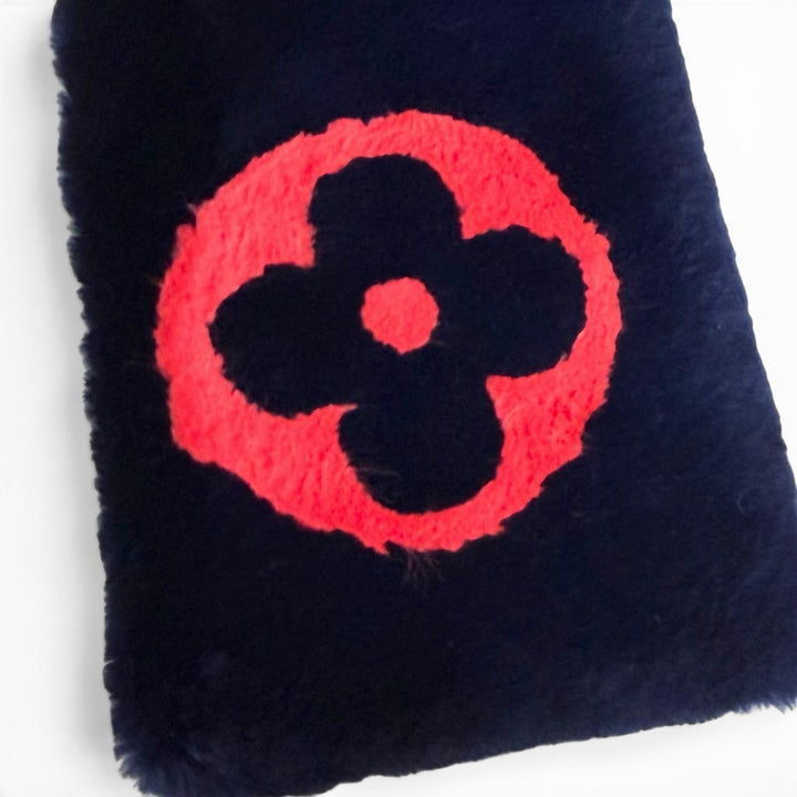Great LOUIS VUITTON Scarf Echarpe Shirring Darling Navy Beaver Women M73024