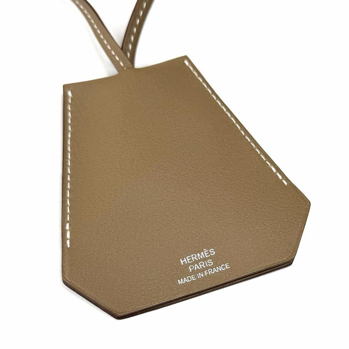 Excellent HERMES Necklace Leather Clochette Necklace Charm Leather leather Women