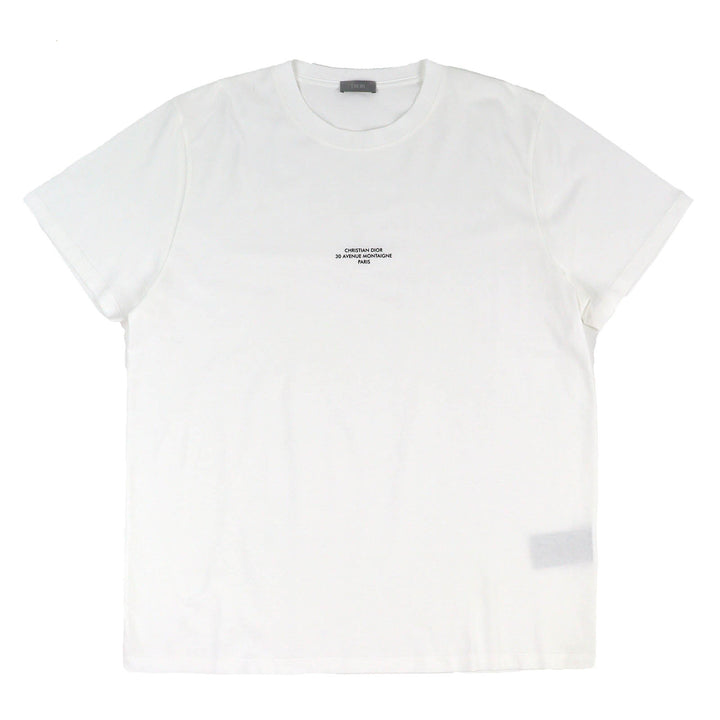 Excellent DIOR Short sleeve T-shirt Dior Montaigne white XXL 593J668D3018