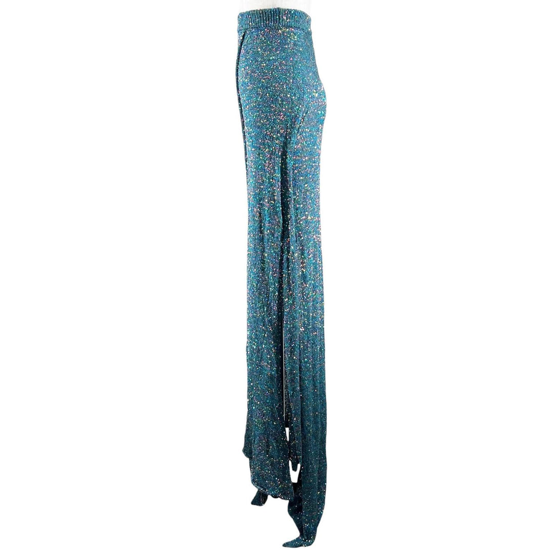 Excellent LOEWE skirt Long dress with sequined petticoat green polyamide Women