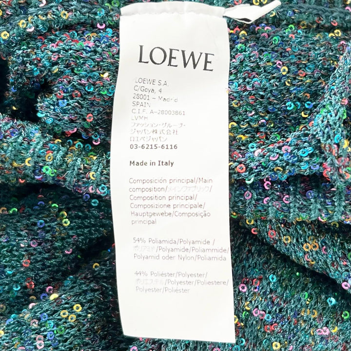 Excellent LOEWE skirt Long dress with sequined petticoat green polyamide Women
