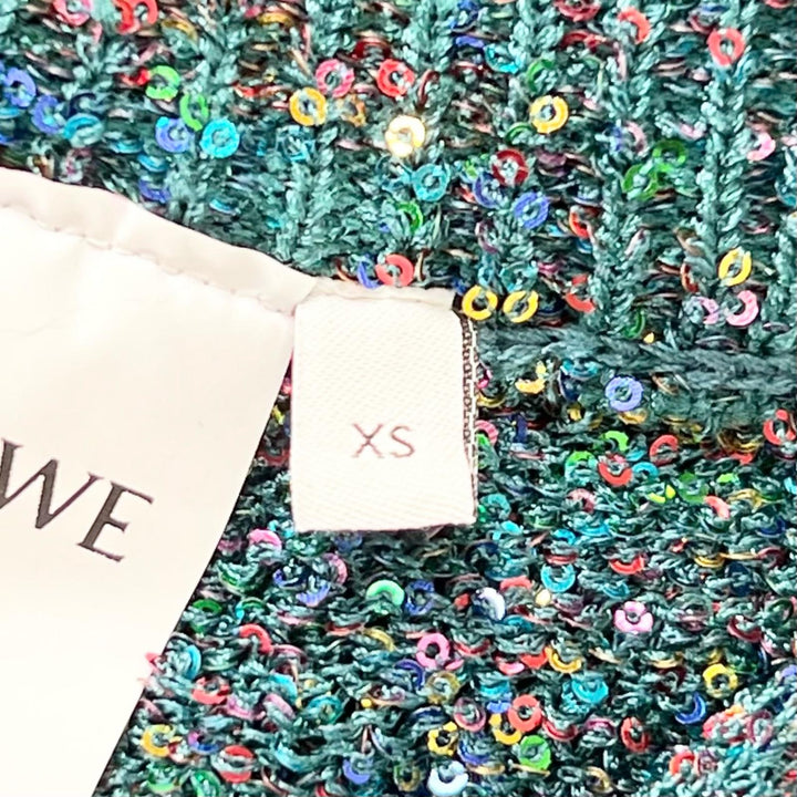 Excellent LOEWE skirt Long dress with sequined petticoat green polyamide Women