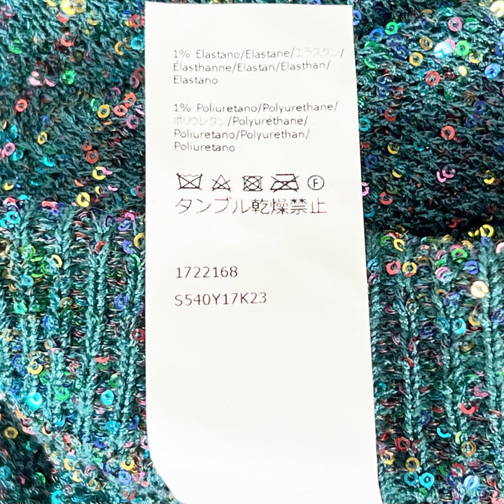 Excellent LOEWE skirt Long dress with sequined petticoat green polyamide Women