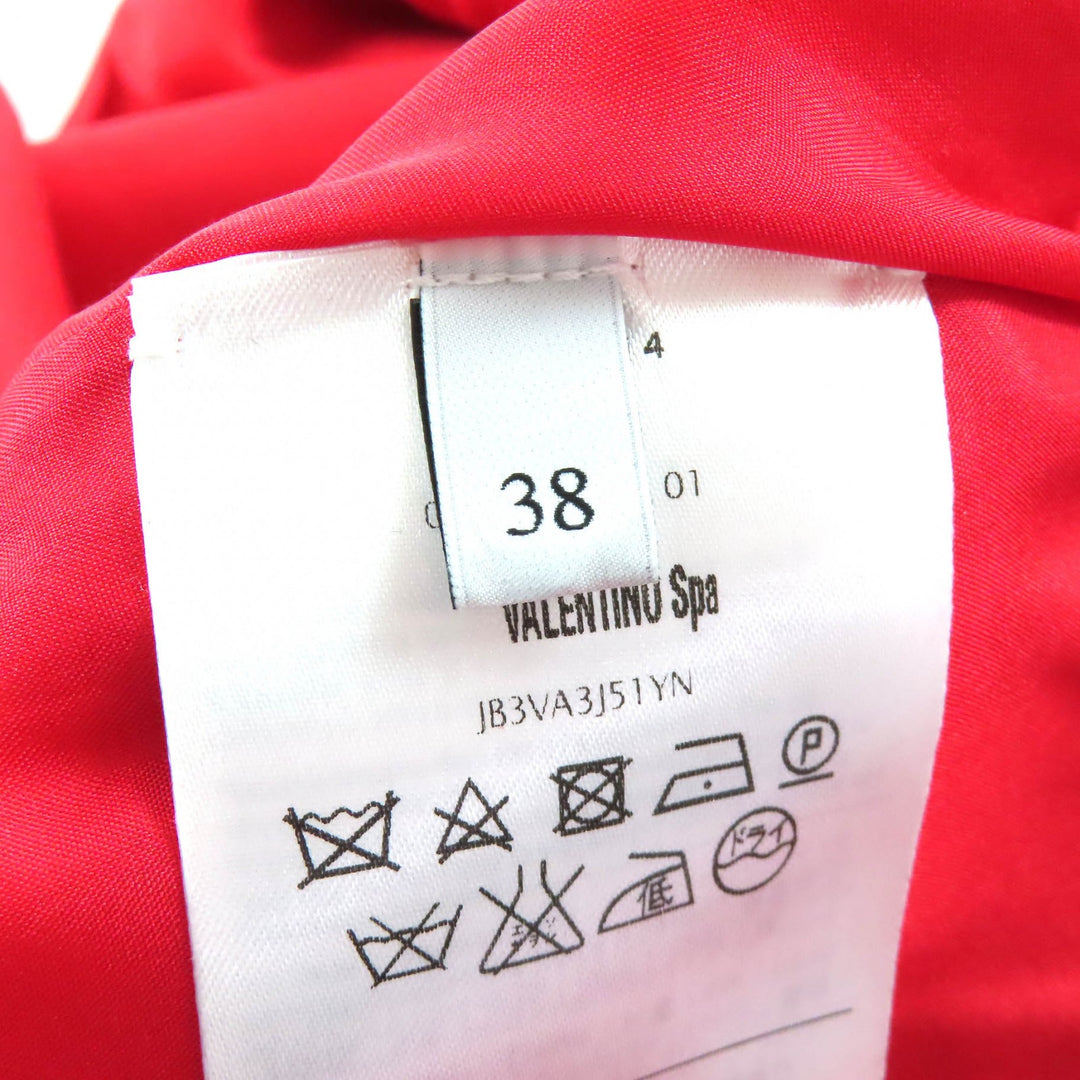 Excellent VALENTINO one piece LAMOUR Heart print short-sleeved mini dress Red