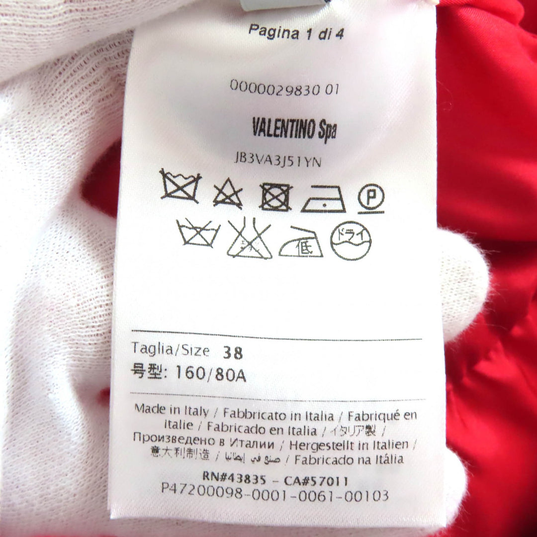 Excellent VALENTINO one piece LAMOUR Heart print short-sleeved mini dress Red