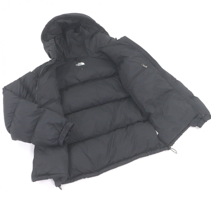 Great THE NORTH FACE Down jacket Nuptse Hoodie Hooded black Nylon mens L ND92331
