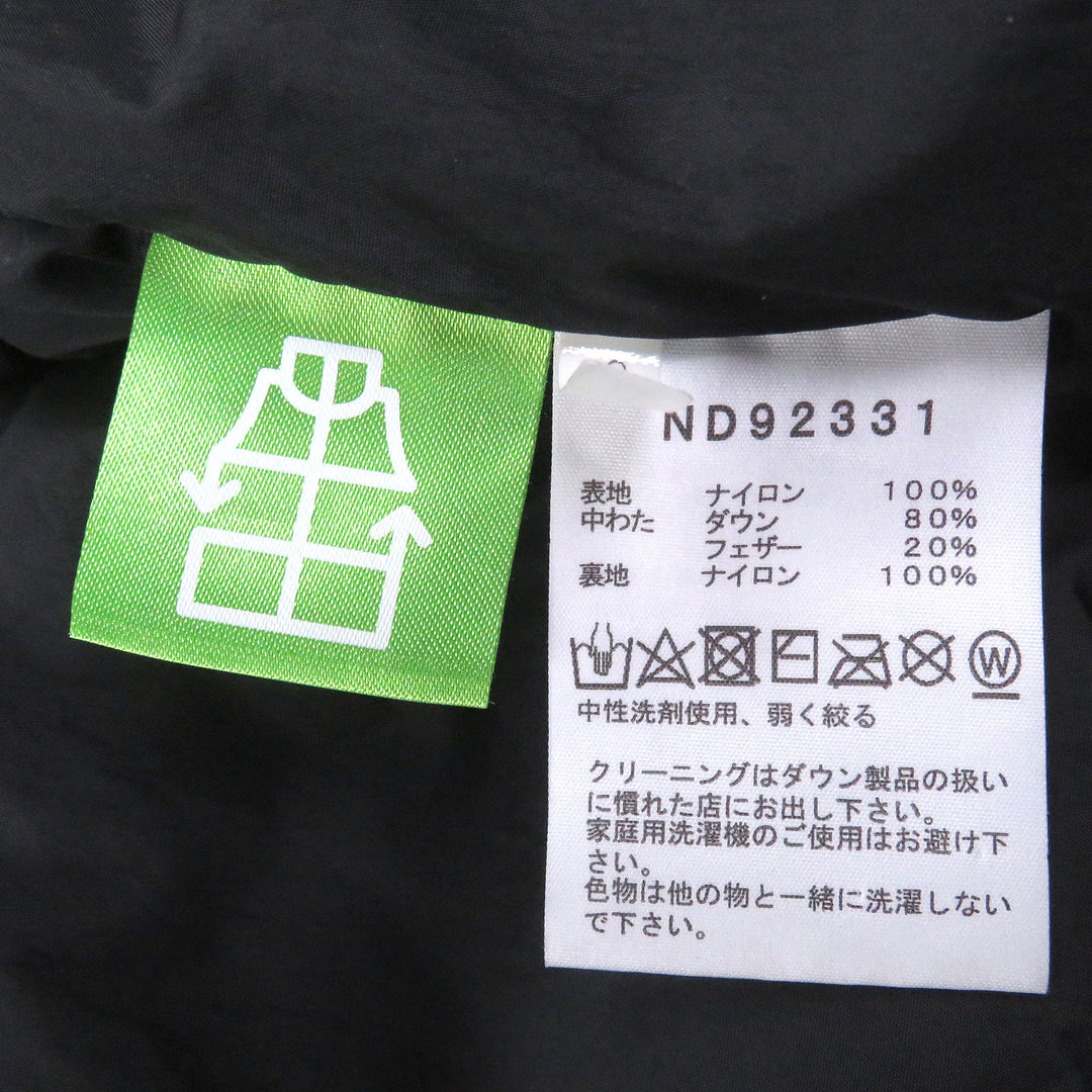 Great THE NORTH FACE Down jacket Nuptse Hoodie Hooded black Nylon mens L ND92331