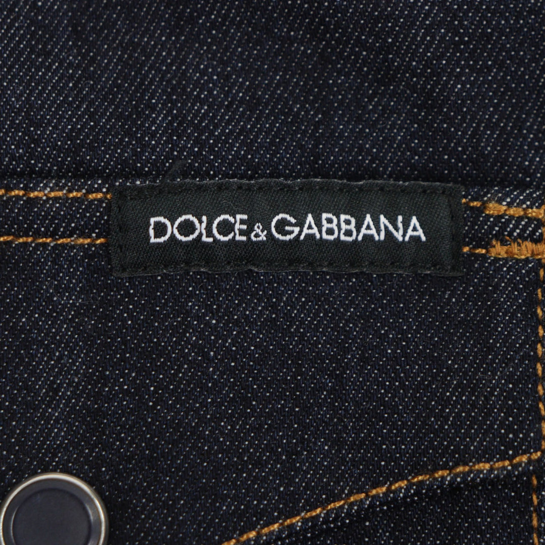 Excellent DOLCE&GABBANA Long sleeve shirt Black tag denim shirt Indigo 42 G5GB1D
