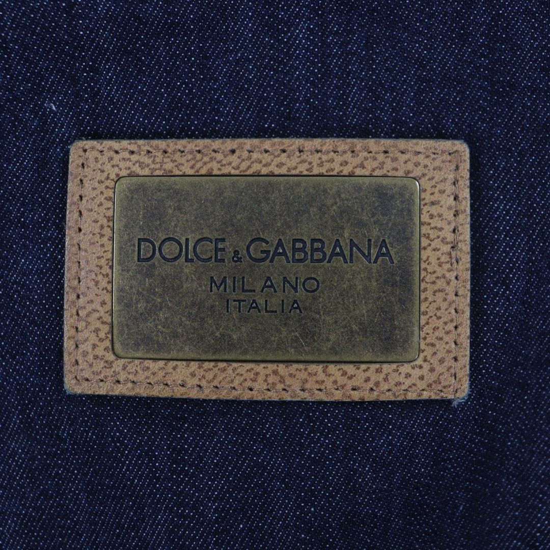Excellent DOLCE&GABBANA Long sleeve shirt Black tag denim shirt Indigo 42 G5GB1D
