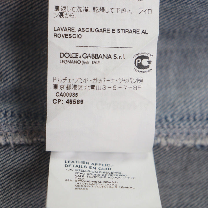 Excellent DOLCE&GABBANA Long sleeve shirt Black tag denim shirt Indigo 42 G5GB1D