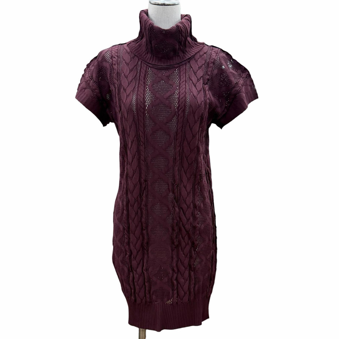 Excellent PLEATS PLEASE knit Bordeaux Nylon Women 3 PP94LK923