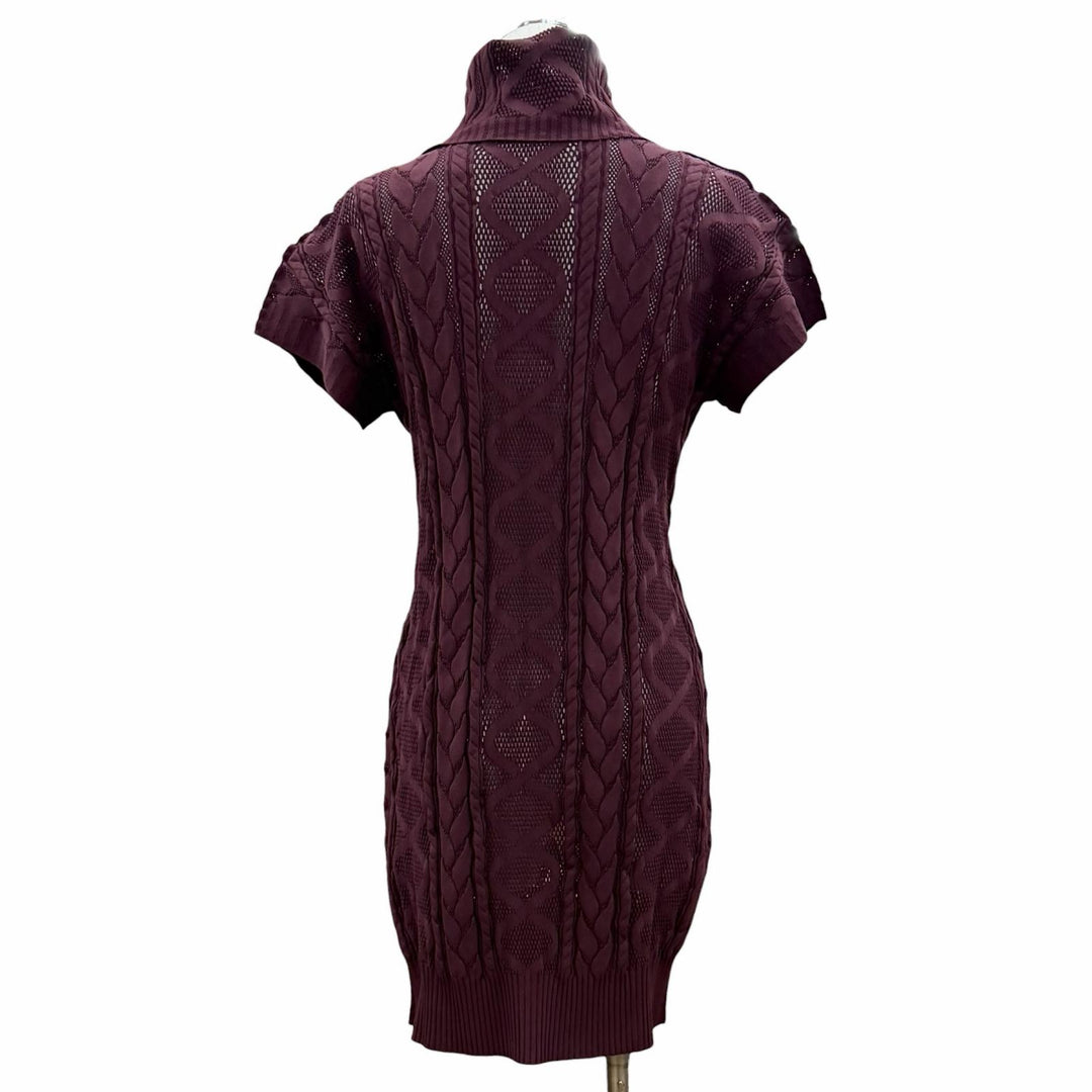 Excellent PLEATS PLEASE knit Bordeaux Nylon Women 3 PP94LK923