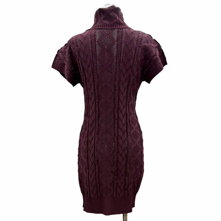 Excellent PLEATS PLEASE knit Bordeaux Nylon Women 3 PP94LK923