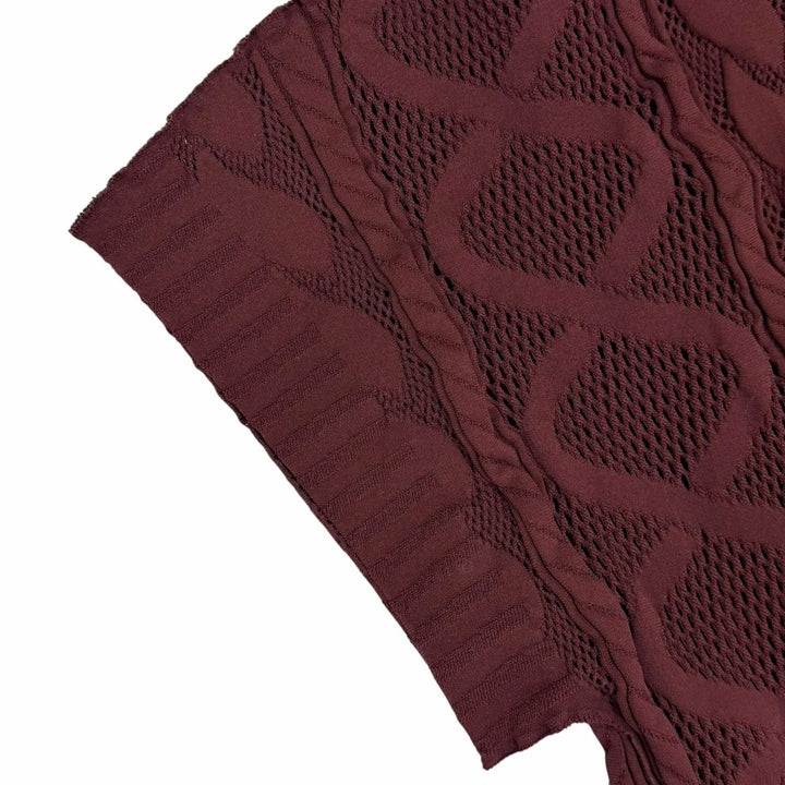 Excellent PLEATS PLEASE knit Bordeaux Nylon Women 3 PP94LK923