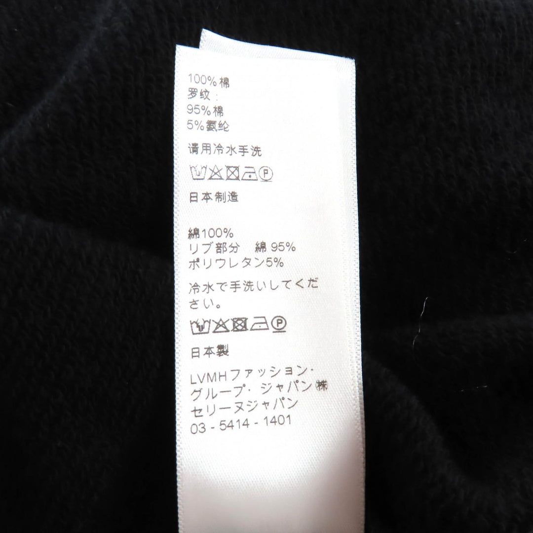 Great CELINE hoodie Hedi Slimane era back logo pullover black cotton S 2Y006632E