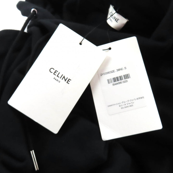 Great CELINE hoodie Hedi Slimane era back logo pullover black cotton S 2Y006632E