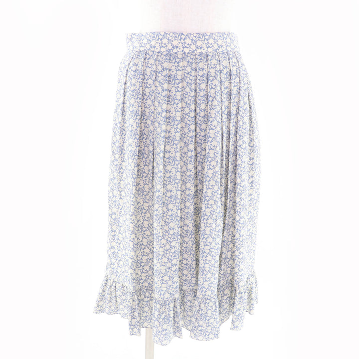 Excellent CELINE flare skirt Hedi Slimane era floral print silk 38 2J264757L