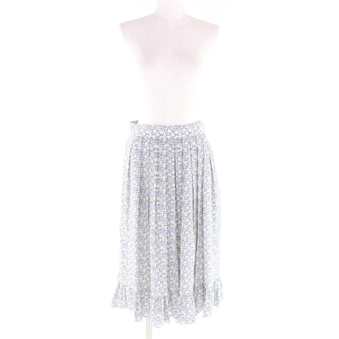 Excellent CELINE flare skirt Hedi Slimane era floral print silk 38 2J264757L