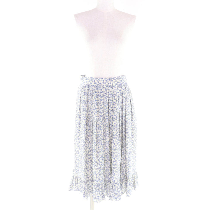 Excellent CELINE flare skirt Hedi Slimane era floral print silk 38 2J264757L