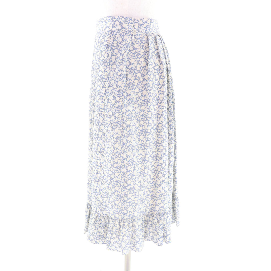 Excellent CELINE flare skirt Hedi Slimane era floral print silk 38 2J264757L