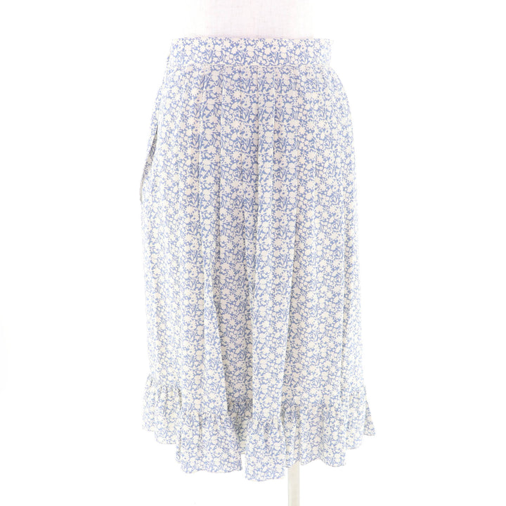 Excellent CELINE flare skirt Hedi Slimane era floral print silk 38 2J264757L