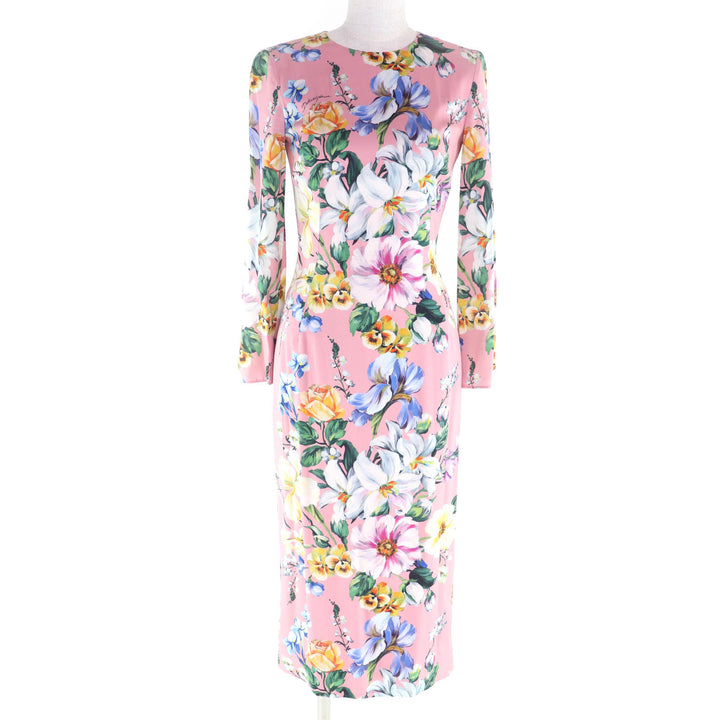Excellent DOLCE&GABBANA one piece Floral print silk top silk 36 F6GAVT/FSA7G