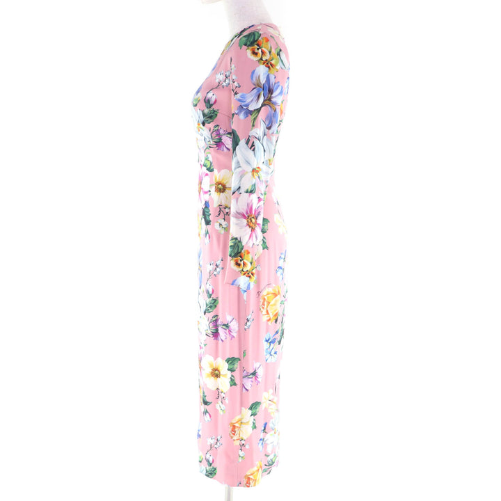 Excellent DOLCE&GABBANA one piece Floral print silk top silk 36 F6GAVT/FSA7G