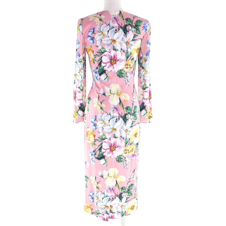 Excellent DOLCE&GABBANA one piece Floral print silk top silk 36 F6GAVT/FSA7G
