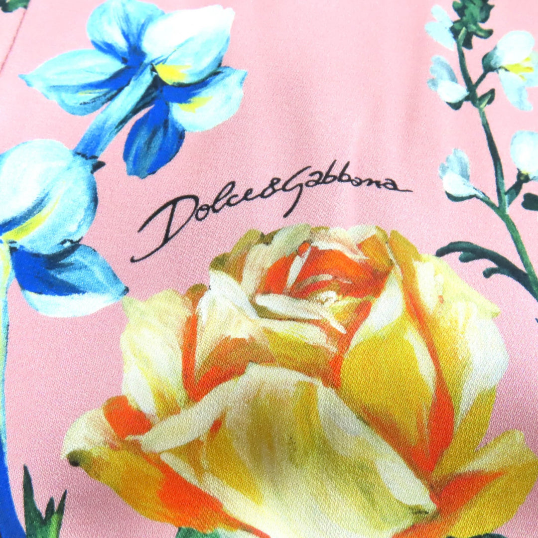 Excellent DOLCE&GABBANA one piece Floral print silk top silk 36 F6GAVT/FSA7G