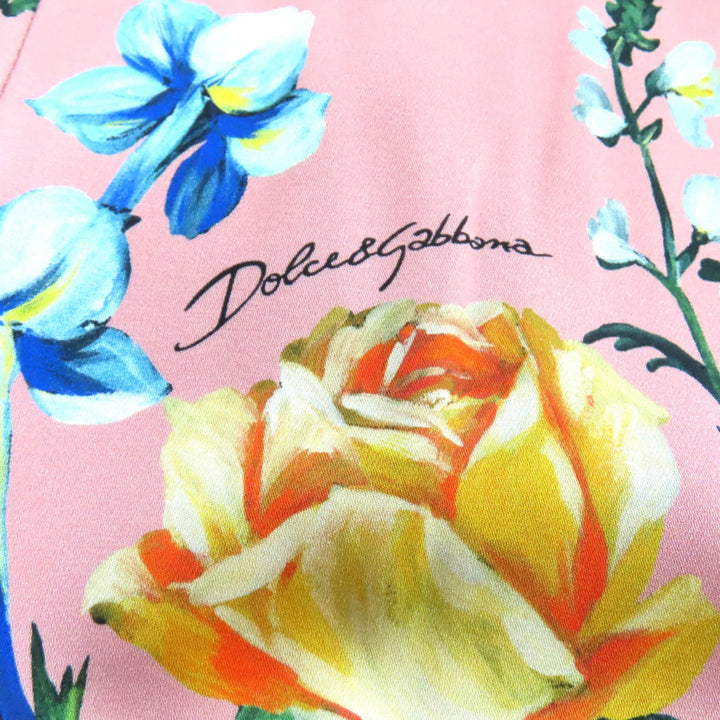 Excellent DOLCE&GABBANA one piece Floral print silk top silk 36 F6GAVT/FSA7G