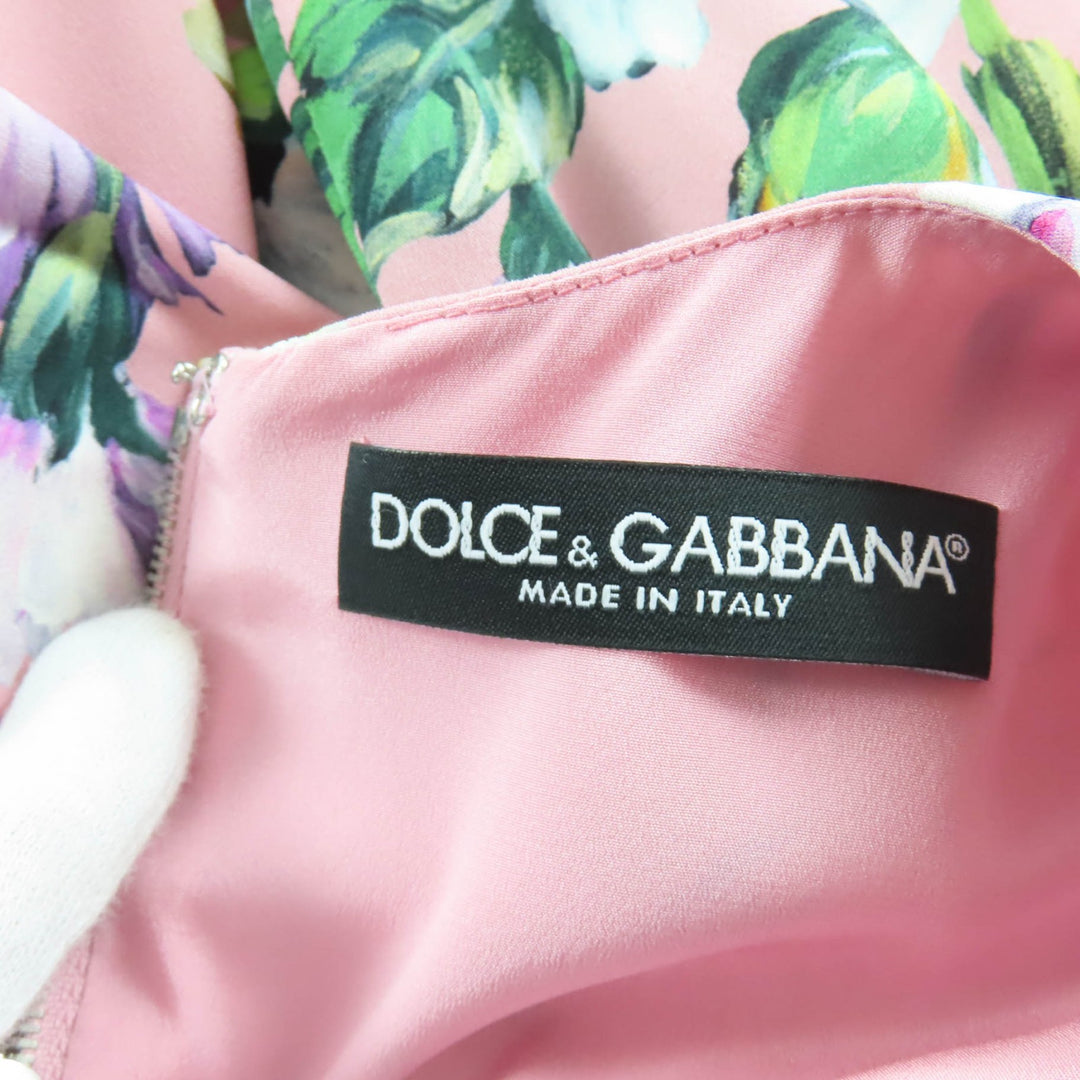 Excellent DOLCE&GABBANA one piece Floral print silk top silk 36 F6GAVT/FSA7G