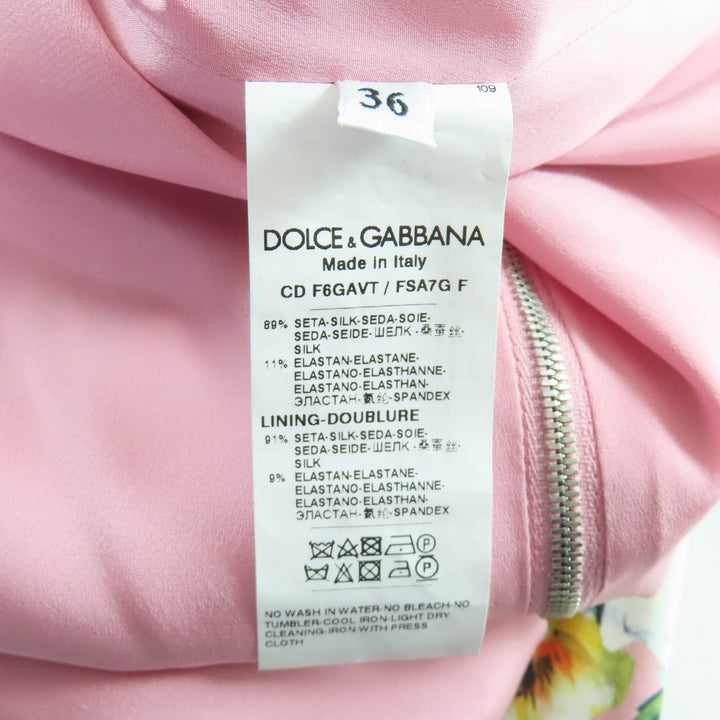 Excellent DOLCE&GABBANA one piece Floral print silk top silk 36 F6GAVT/FSA7G
