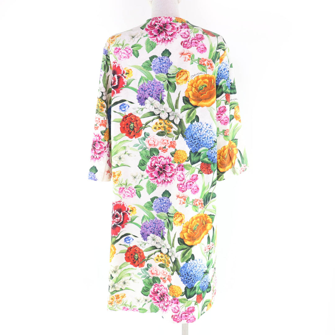 Excellent DOLCE&GABBANA coat Floral print Multi cotton Women 36 F0AG8T/FSFOA