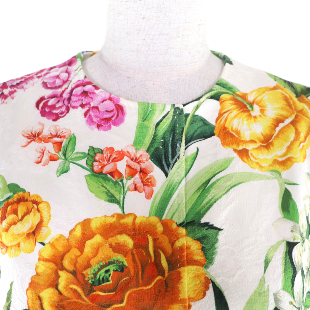 Excellent DOLCE&GABBANA coat Floral print Multi cotton Women 36 F0AG8T/FSFOA