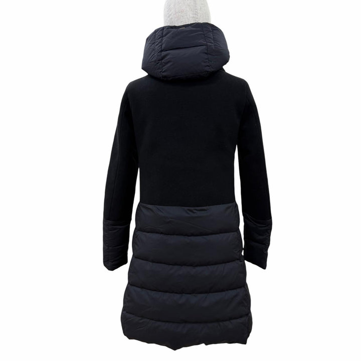 Great Herno down coat DIAGONAL WOOL AND NUAGE PARKA black wool Women 38 PI0848D