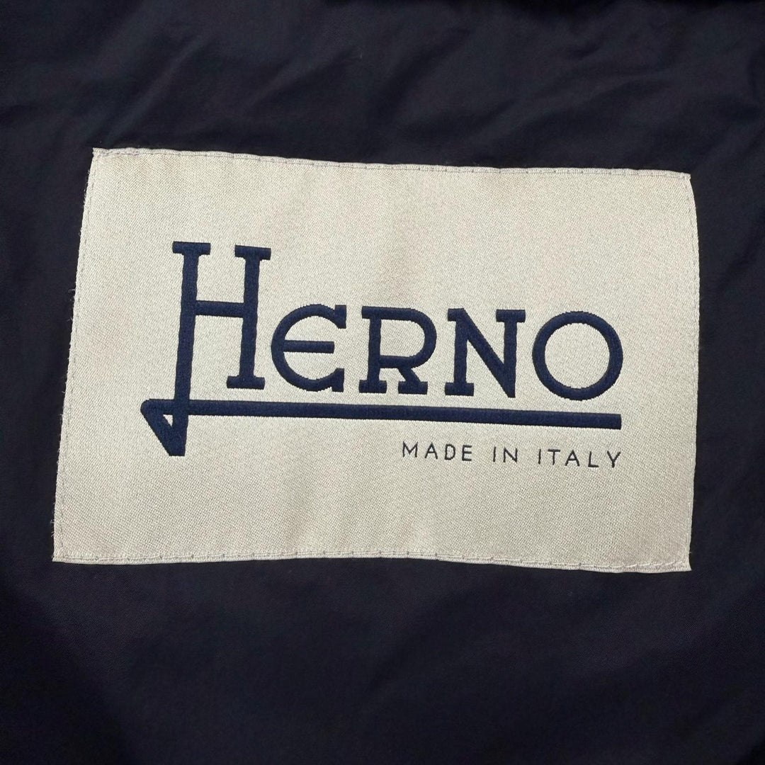 Great Herno down coat DIAGONAL WOOL AND NUAGE PARKA black wool Women 38 PI0848D