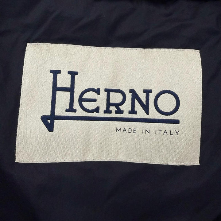 Great Herno down coat DIAGONAL WOOL AND NUAGE PARKA black wool Women 38 PI0848D